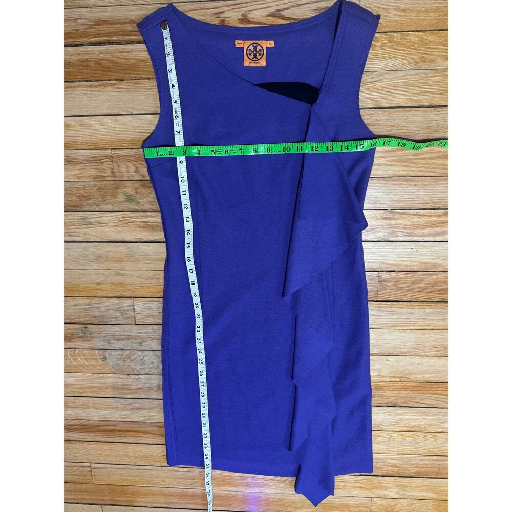 Tory Burch | Purple 100% Wool Lined Sleeveless Sheath Dress | Size XS - Picture 11 of 12